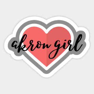 akron girl love Sticker